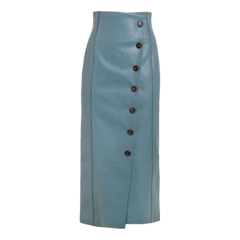 Rejina Pyo Vegan Leather Mid Length Skirt Size US 6